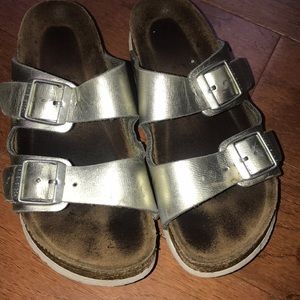 Birkenstock Silver 2 strap Sandals